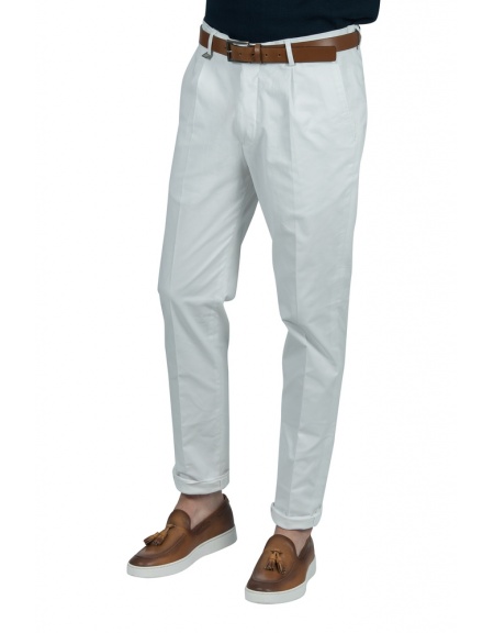 GUARDAROBA chino παντελόνι PPP-101/01 λευκό