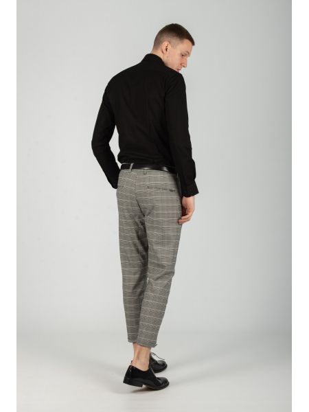 GABBA trouser chino PISA PETIT CHECK P4649 grey GABBA - 6