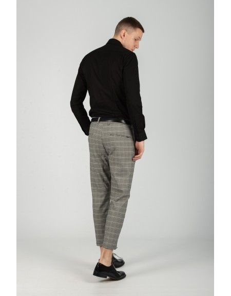 GABBA trouser chino PISA PETIT CHECK P4649 grey GABBA - 6