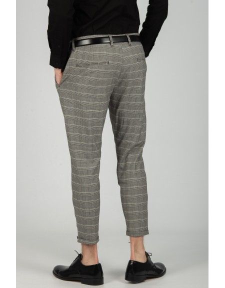 GABBA trouser chino PISA PETIT CHECK P4649 grey GABBA - 10
