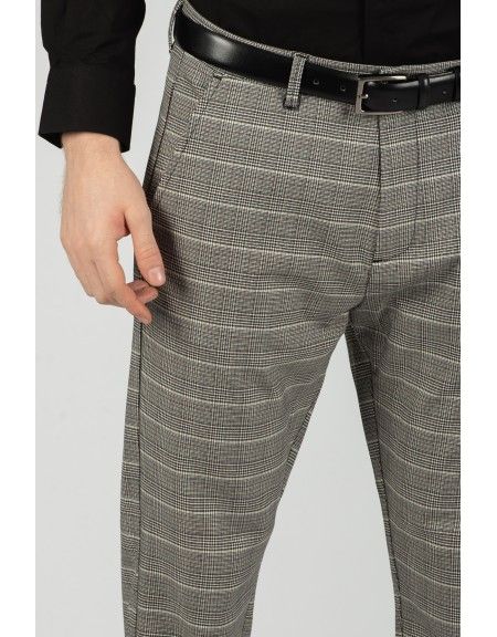 GABBA trouser chino PISA PETIT CHECK P4649 grey GABBA - 1