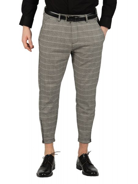 GABBA trouser chino PISA PETIT CHECK P4649 grey GABBA - 11