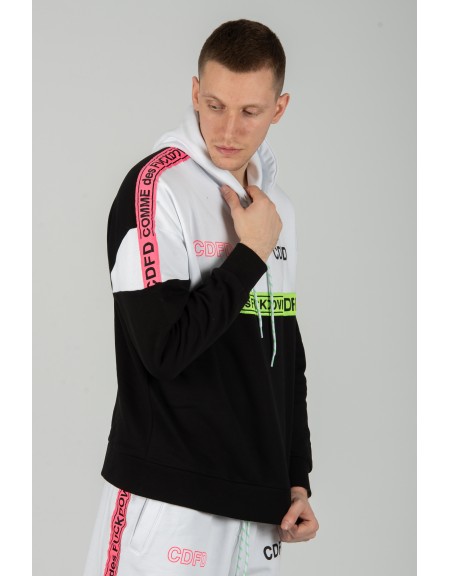 COMME DES FUCKDOWN φούτερ CDFU740 white-black COMME DES FUCKDOWN - 1