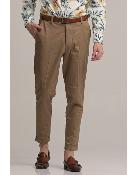 I AM BRIAN παντελόνι chino PA1252 καφέ I AM BRIAN - 1