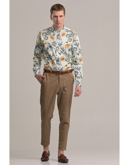 I AM BRIAN παντελόνι chino PA1252 καφέ I AM BRIAN - 4