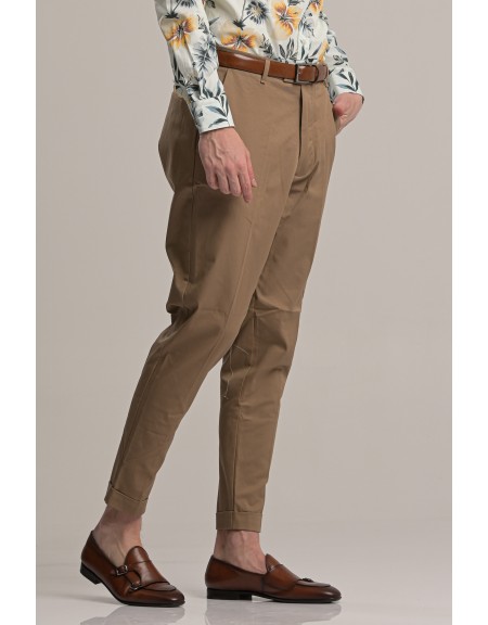 I AM BRIAN παντελόνι chino PA1252 καφέ I AM BRIAN - 2