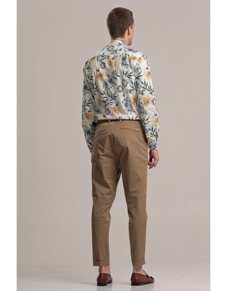 I AM BRIAN παντελόνι chino PA1252 καφέ I AM BRIAN - 5