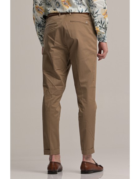 I AM BRIAN παντελόνι chino PA1252 καφέ I AM BRIAN - 3