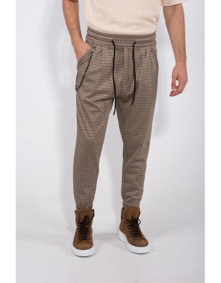 XAGON MAN παντελόνι chino ZEUBEA μπεζ-μαύρο XAGON MAN - 1