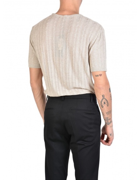 XAGON MAN T-shirt knitted yarn J01204 Beige XAGON MAN - 2