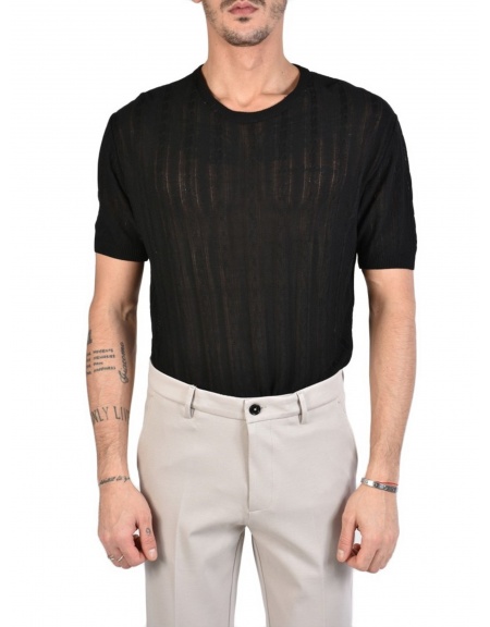 XAGON MAN T-shirt knitted yarn J01204 Black XAGON MAN - 7