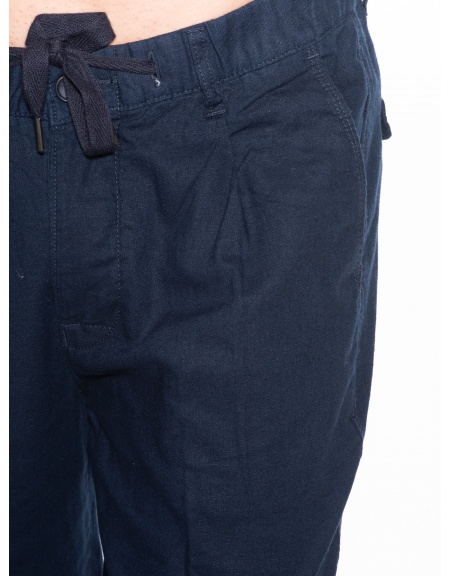 OVER-D Παντελόνι Chino λινό OM623PN Μπλε OVER-D - 6
