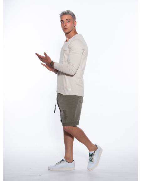 OVER-D Bermuda Jean OM688BR Khaki OVER-D - 9