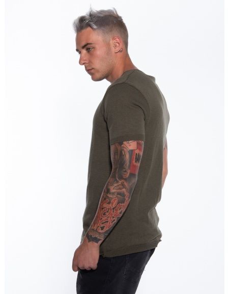OVER-D T-shirt thread OM621MG Khaki OVER-D - 4