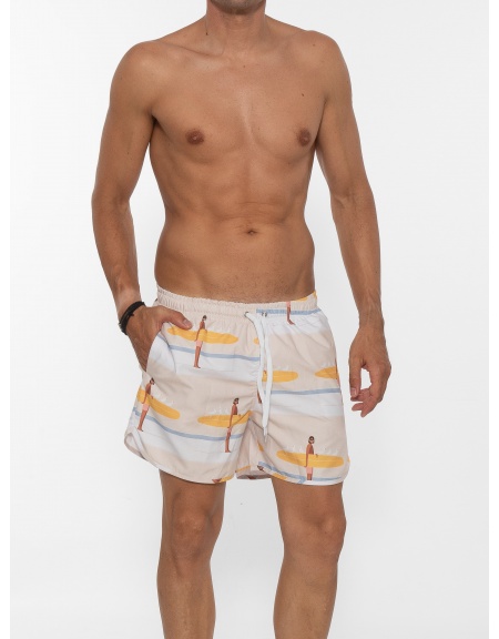 TAG Μαγιό SUB TMS21325 Λευκό - Μπεζ TAG - 6