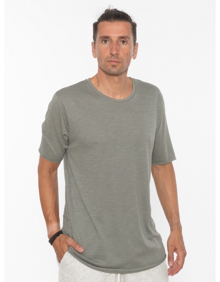 19 ATHENS T-shirt K21-1077 Olive - Gray NINETEEN - 1