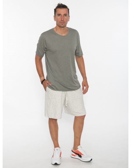 19 ATHENS T-shirt K21-1077 Olive - Gray NINETEEN - 5