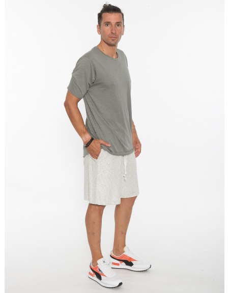 19 ATHENS T-shirt K21-1077 Olive - Gray NINETEEN - 7