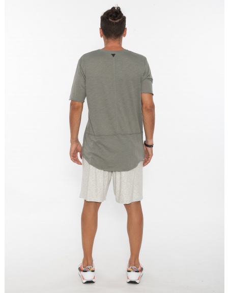 19 ATHENS T-shirt K21-1077 Olive - Gray NINETEEN - 6