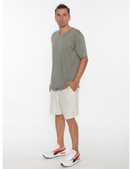 19 ATHENS T-shirt K21-1077 Olive - Gray NINETEEN - 8