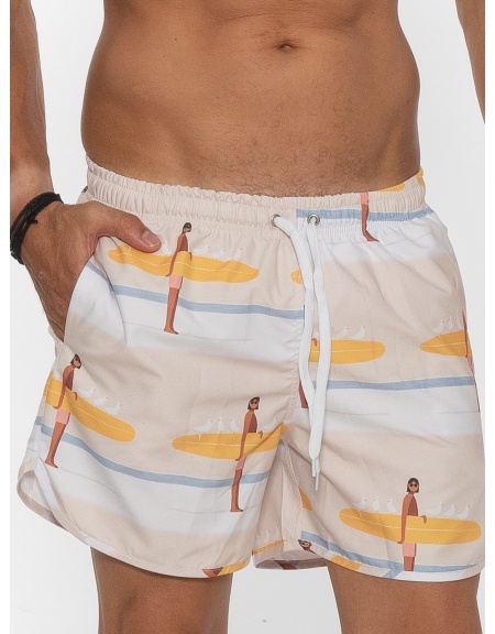 TAG Μαγιό SUB TMS21325 Λευκό - Μπεζ TAG - 7