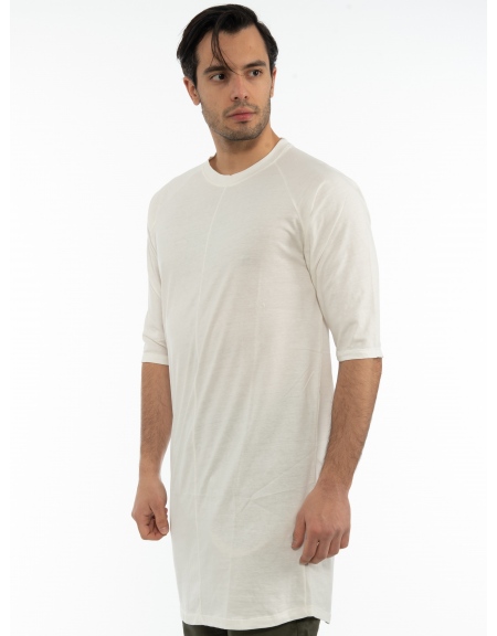 LA HAINE T-shirt long 3M BASE Λευκό LA HAINE - 4