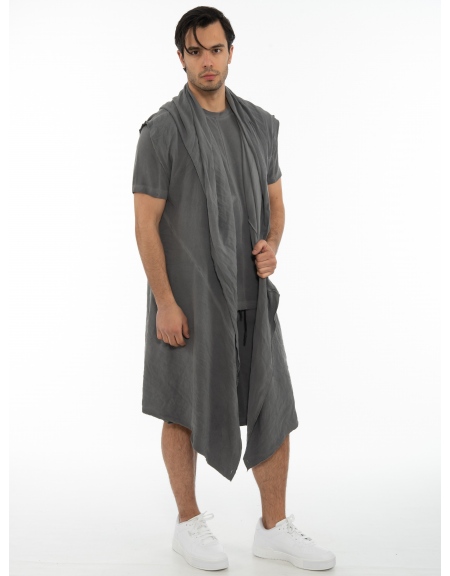 LA HAINE Sleeveless cardigan 3J CRUMZ Gray LA HAINE - 3