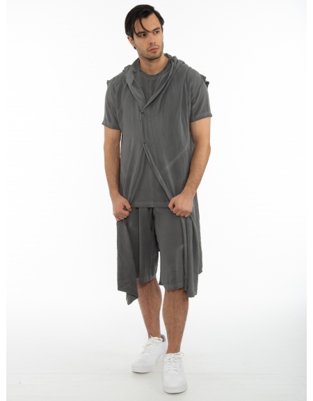 LA HAINE Sleeveless cardigan 3J CRUMZ Gray LA HAINE - 6