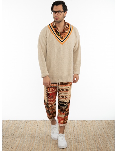 XAGON MAN Short Sleeve Shirt 2PGREE4 Printed - Brown XAGON MAN - 6