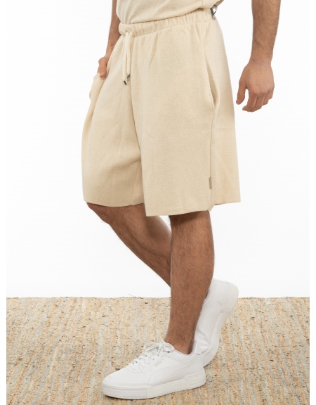 OVER-D Βερμούδα νημάτινη OT1S2S2S23 Μπεζ OVER-D - 4