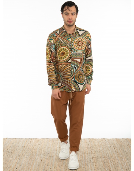 OVER-D Πουκάμισο mao OT1S2S2C09 Εμπριμέ OVER-D - 6