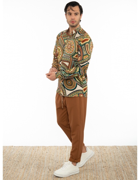 OVER-D Πουκάμισο mao OT1S2S2C09 Εμπριμέ OVER-D - 9