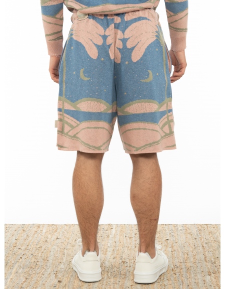 OVER-D Βερμούδα νημάτινη OT1S2S2S24 Μπλε - Σάπιο μήλο OVER-D - 2