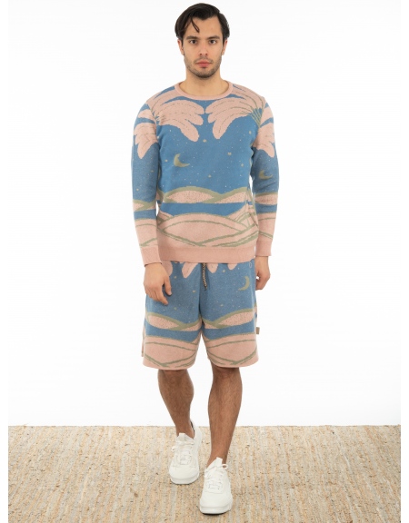 OVER-D Βερμούδα νημάτινη OT1S2S2S24 Μπλε - Σάπιο μήλο OVER-D - 6