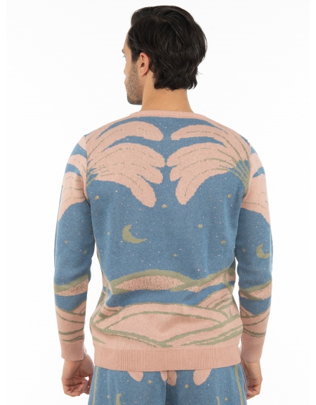 OVER-D Μπλούζα νημάτινη OT1S2S2M08 Μπλε - Σάπιο μήλο OVER-D - 2