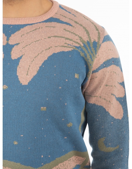 OVER-D Cotton blouse OT1S2S2M08 Blue - Rotten apple OVER-D - 5