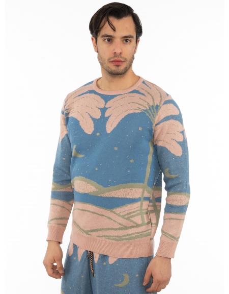 OVER-D Cotton blouse OT1S2S2M08 Blue - Rotten apple OVER-D - 4