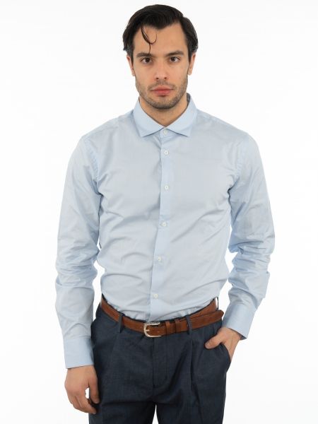 OVER-D Πουκάμισο OM152CM Σιέλ OVER-D - 5