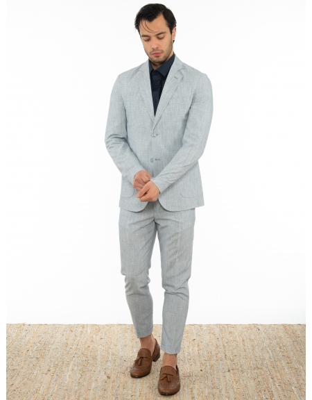 OVER-D Σακάκι OE1S2S2G14 Μπλε - Σιέλ OVER-D - 8