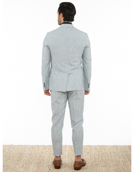 OVER-D Σακάκι OE1S2S2G14 Μπλε - Σιέλ OVER-D - 7