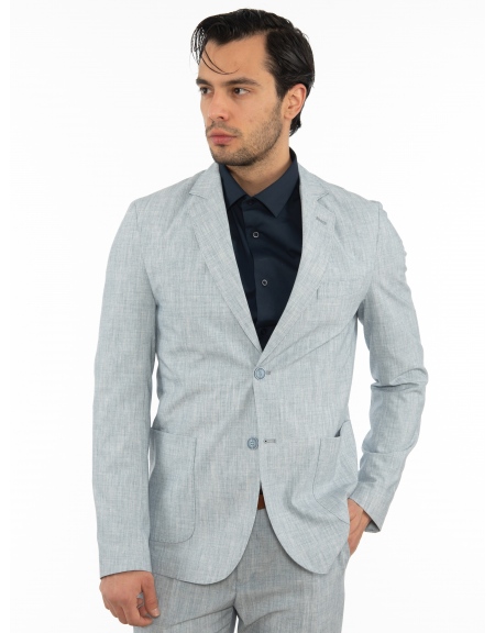 OVER-D Σακάκι OE1S2S2G14 Μπλε - Σιέλ OVER-D - 1