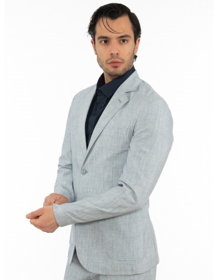 OVER-D Σακάκι OE1S2S2G14 Μπλε - Σιέλ OVER-D - 4