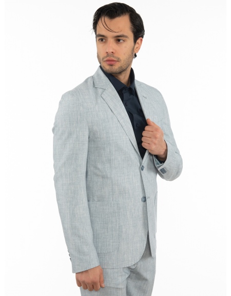 OVER-D Σακάκι OE1S2S2G14 Μπλε - Σιέλ OVER-D - 3