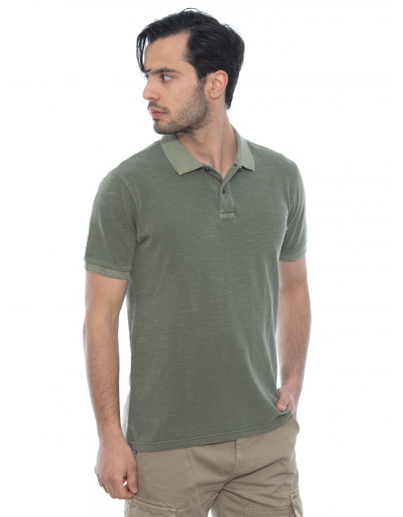 GABBA T-shirt Polo Monaco SS Tee P6028 Olive GABBA - 3