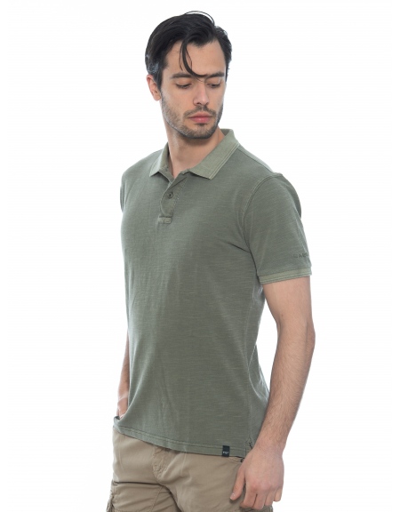 GABBA T-shirt Polo Monaco SS Tee P6028 Olive GABBA - 4