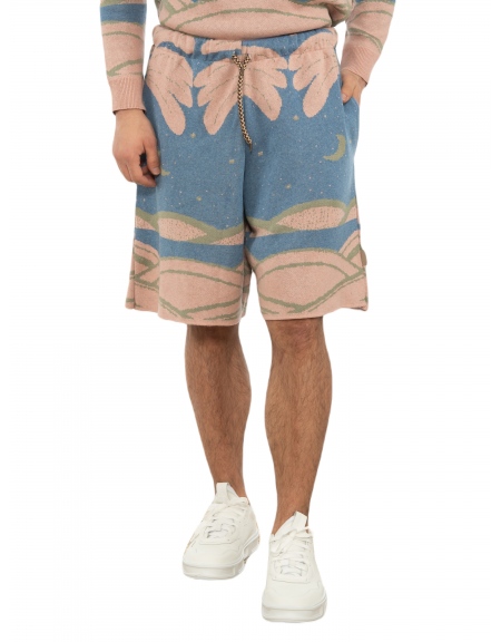 OVER-D Βερμούδα νημάτινη OT1S2S2S24 Μπλε - Σάπιο μήλο OVER-D - 9