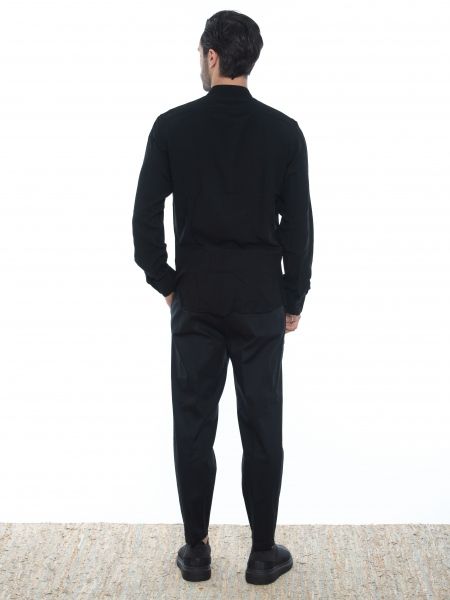 OVER-D Πουκάμισο mao OE1S2S2C12 Μαύρο OVER-D - 7