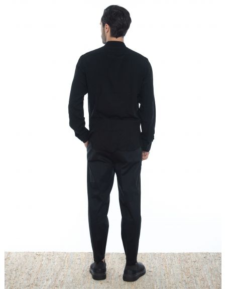 OVER-D Πουκάμισο mao OE1S2S2C12 Μαύρο OVER-D - 7