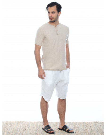 OVER-D T-shirt νημάτινο OE1S2S2M05 Μπεζ OVER-D - 8