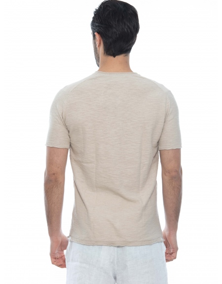 OVER-D T-shirt νημάτινο OE1S2S2M05 Μπεζ OVER-D - 2